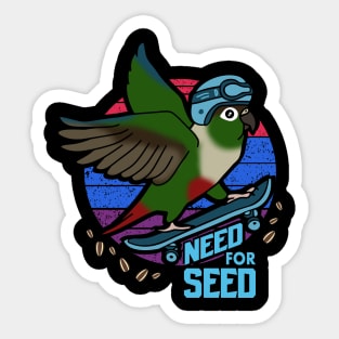 green cheeked conure need for seed Sticker